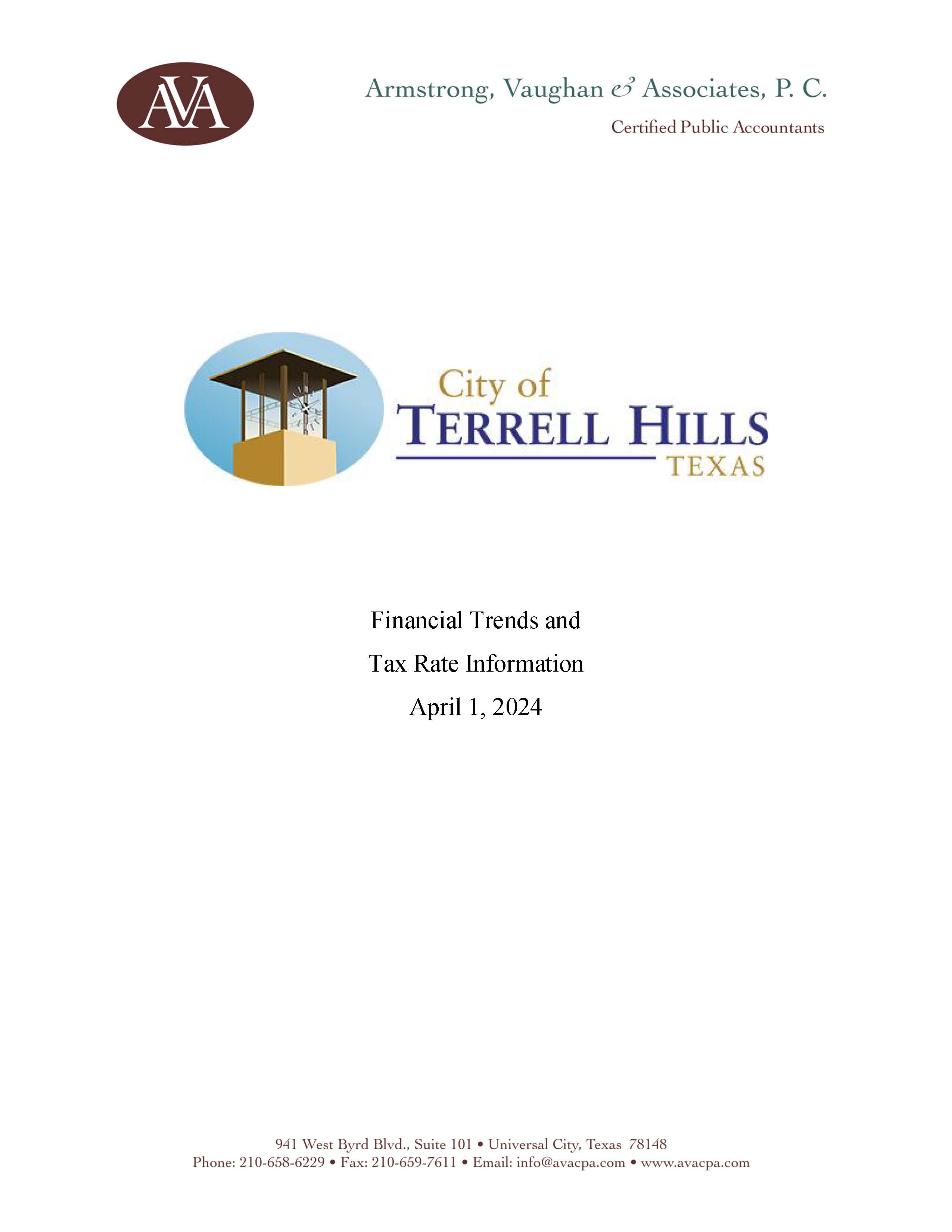 Terrell Hills Tax Freeze InformationAVA Page 1